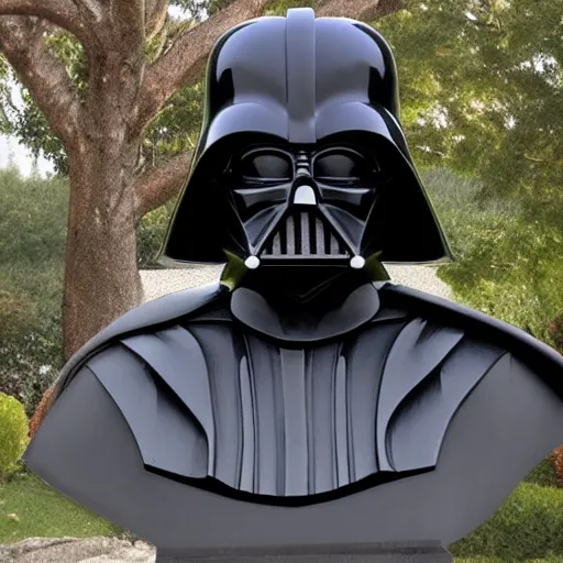 Prompt: marble statue of darth vader, star wars, sculpture, highly detailled