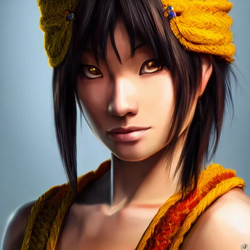 Image similar to highly detailed full body portrait of Toph Bei Fong, concept art, digital art, studio lightning, bright colors, intricate, masterpiece, photorealistic, hiperrealistic, sharp focus, high contrast, intricate, Artstation HQ, DeviantArt trending, 4k UHD, Unreal Engine 5
