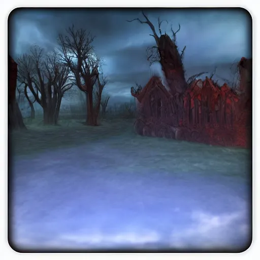 Image similar to 3 d nightmare dream horrifying landscape emulator