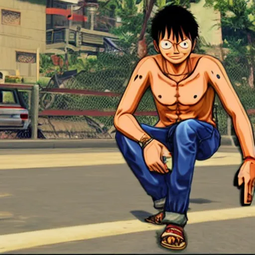 Image similar to luffy in GTA