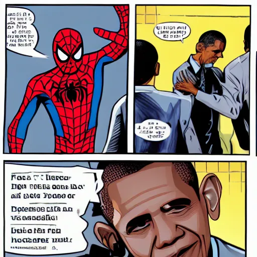 Image similar to obama as spider man