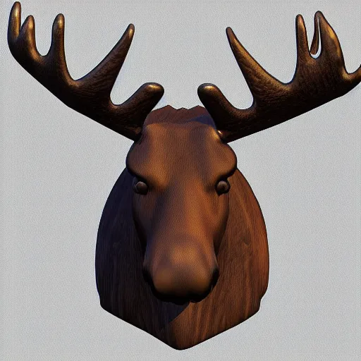 Image similar to i designed my 3 d model of a moose in cad, the textures are very low resolution but i am proud of what i accomplished
