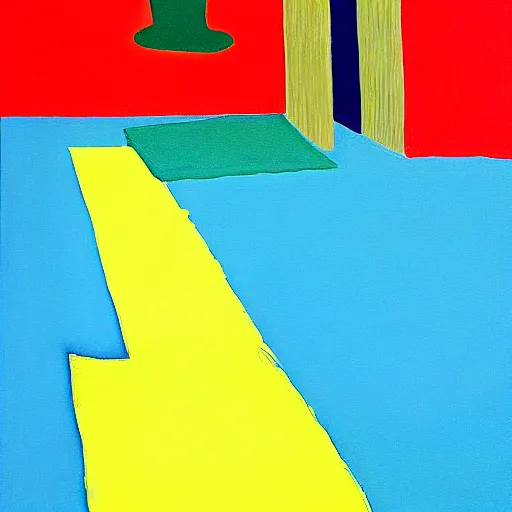 Prompt: painting of an invisible man, by hockney