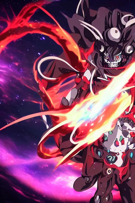 Prompt: Anime of Horrific cosmic abyssal formless creature wielding a powerful planet destroying weapon to pierce the heavens full body portrait , 8k, anime aesthetic, cinematic, dramatic, ominous, symmetrical