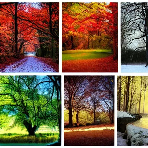 Image similar to spring, winter, summer, fall