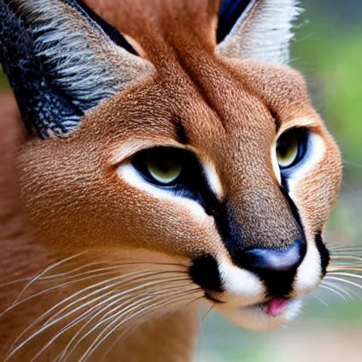 Image similar to high quality closeup shot of a caracal