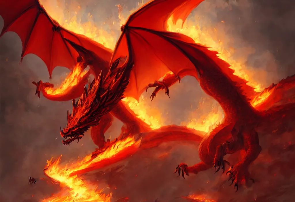 Image similar to a fire dragon by bayard wu,