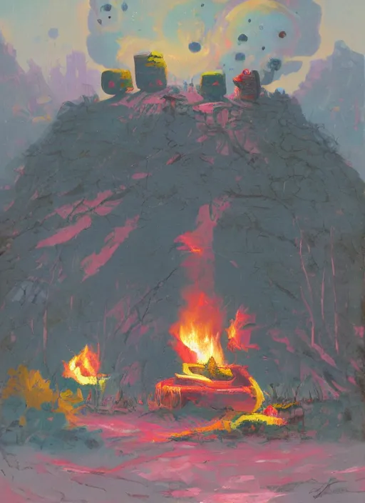 Image similar to camp fire by paul lehr