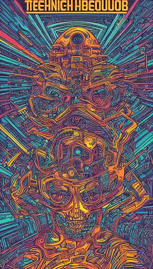 Image similar to techno artwork, by dan mumford,