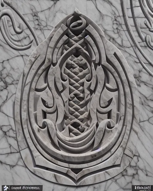 Image similar to 3D render of Hindi calligraphy carved in marble in the style of stefan kostic, full body, realistic, sharp focus, symmetric, 8k high definition, insanely detailed, intricate, elegant, art by stanley lau and artgerm, Hajime Sorayama, William-Adolphe Bouguereau, Octane render, unreal engine,