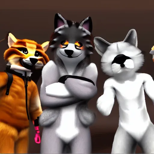 Image similar to hanging with a fairly diverse group of furries in virtual reality