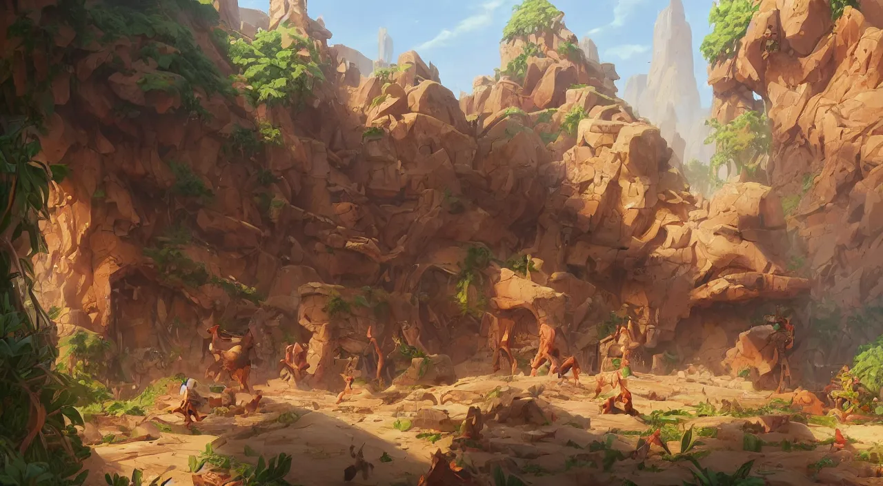 Image similar to wood wall fortress arabian marketplace fabric greeble block jungle dirt ground global illumination ray tracing hdr official fanart behance hd artstation by jesper ejsing, by rhads, makoto shinkai and lois van baarle, ilya kuvshinov, rossdraws