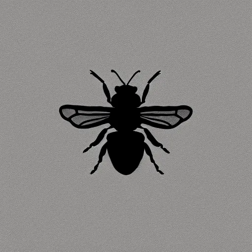 Prompt: minimal album cover of a bee