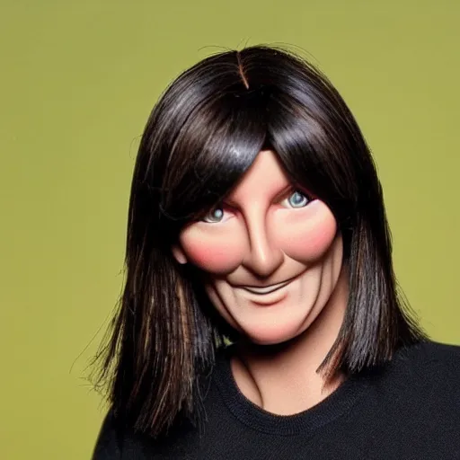 Image similar to a davina mccall action figure, realistic, plastic, soft,