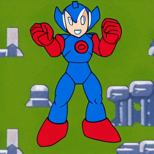 Image similar to mega man, dany devito