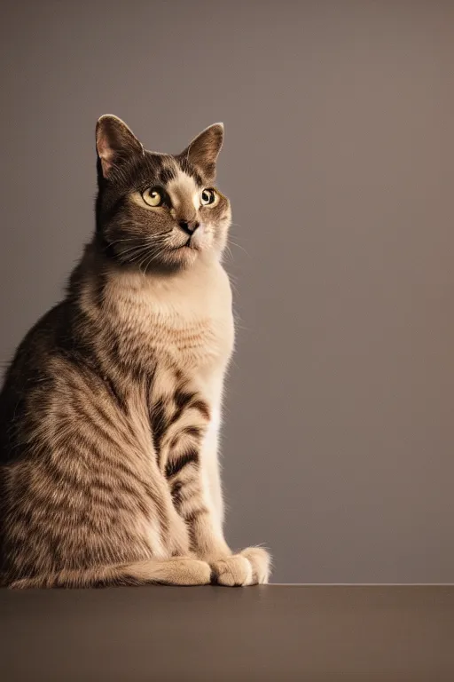 Image similar to a cat sitting isolated, studio lighting