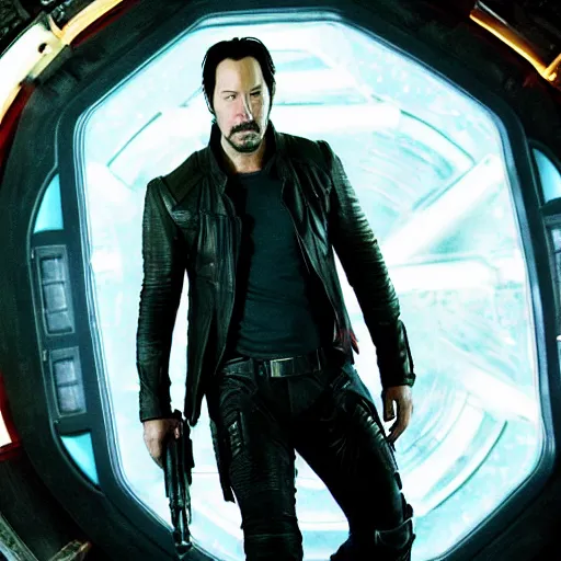 Prompt: Keanu Reeves Guardians of the Galaxy