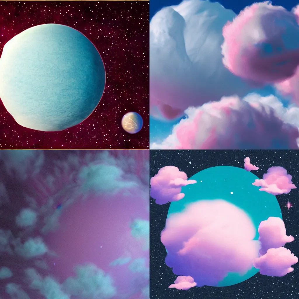 Prompt: cotton candy planet