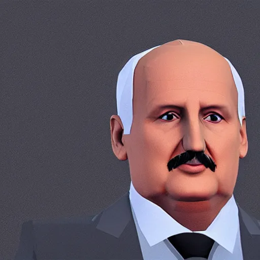 Image similar to Low-poly Alexander Lukashenko