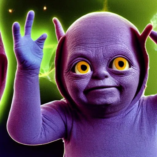 Image similar to Gollum Teletubbies