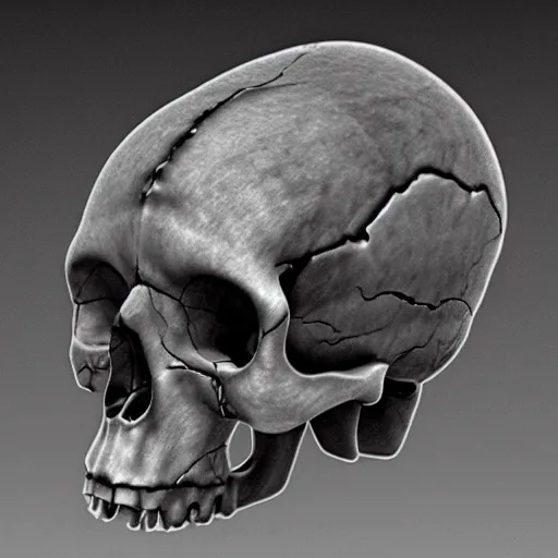 Image similar to human skull missing coronal structure