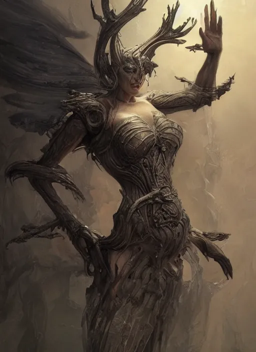 Image similar to fae defender, physically accurate, moody dynamic lighting, very very intricate, very very elegant, highly detailed, digital painting, artstation, HR GIGER, Hieronymus Bosch, Francis Bacon, concept art, smooth, very beautiful, sharp focus, illustration, art by artgerm and greg rutkowski and alphonse mucha