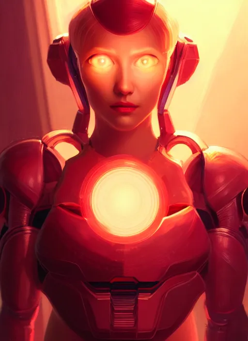 Image similar to portrait of samus aran, intricate, elegant, glowing lights, highly detailed, digital painting, artstation, concept art, smooth, sharp focus, illustration, art by wlop, mars ravelo and greg rutkowski