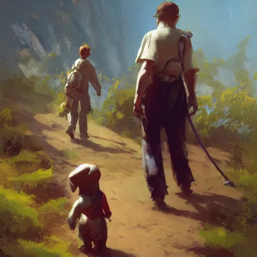 Prompt: Hiking cane, by Craig mullins, Steve Purcell, Ralph McQuarrie. Trending on artstation. Centered image, no background