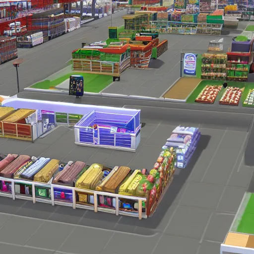 Image similar to Costco in sims 4