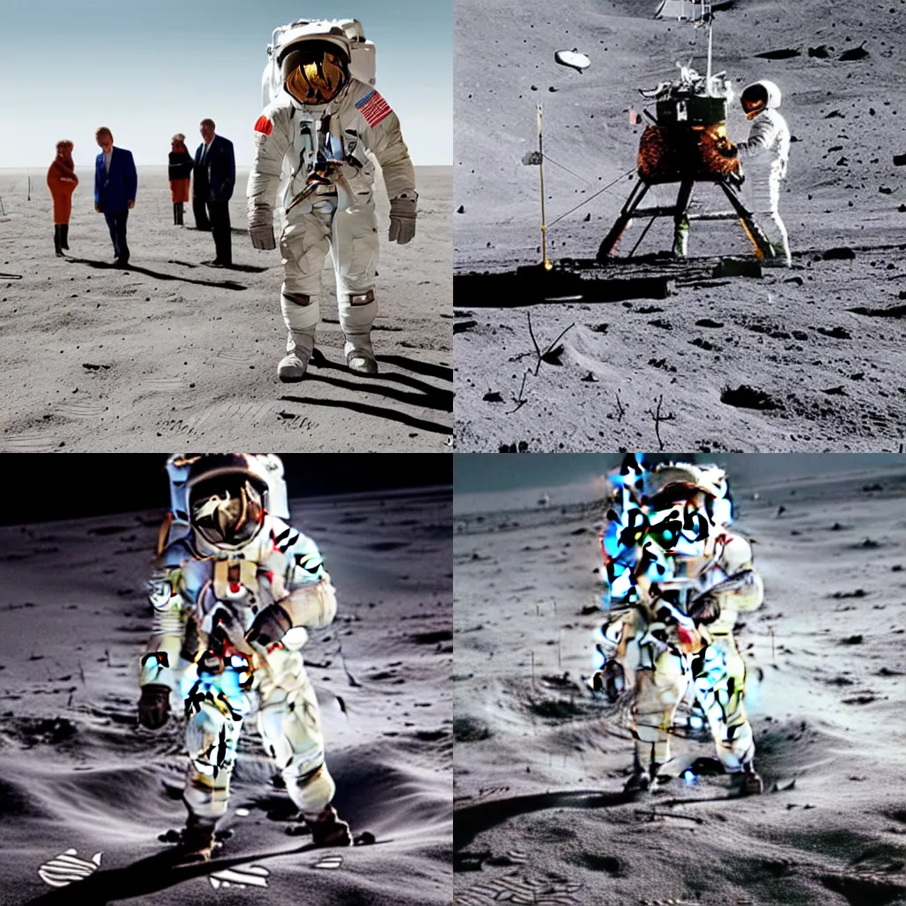 Prompt: King Willem Alexander of the Netherlands, on the moon