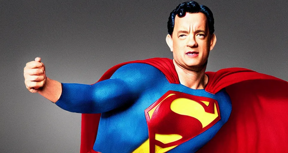Image similar to tom hanks as superman