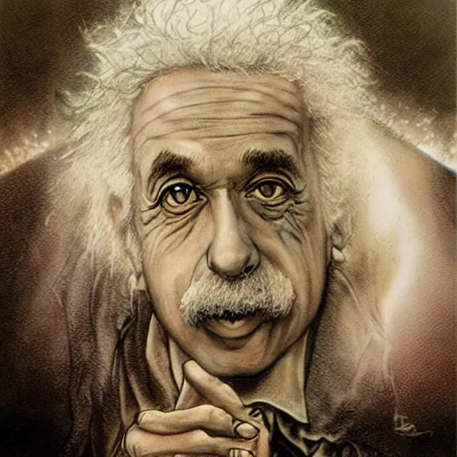 Image similar to Alber Einstein by Luis Royo