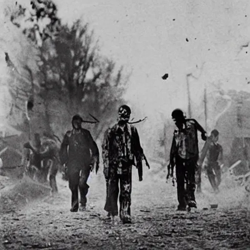 Image similar to “zombie apocalypse, 1900’s photo”