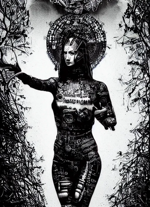 Prompt: Cyberpunk goddess painting by Dan Hillier, trending on artstation, artstationHD, artstationHQ, 4k, 8k