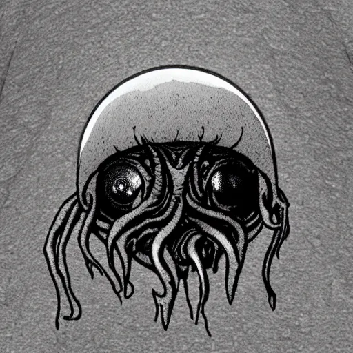 Image similar to fisheye lens of cthulhu