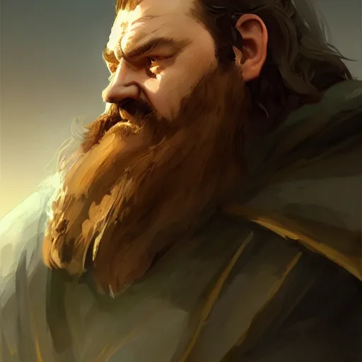 Image similar to portrait of gimli from the lord of the rings, 4 k, concept art, by wlop, ilya kuvshinov, artgerm, krenz cushart, greg rutkowski, pixiv. cinematic dramatic atmosphere, sharp focus, volumetric lighting, cinematic lighting, studio quality