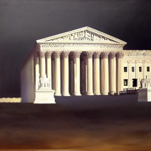 Prompt: supreme court dark painting by turner