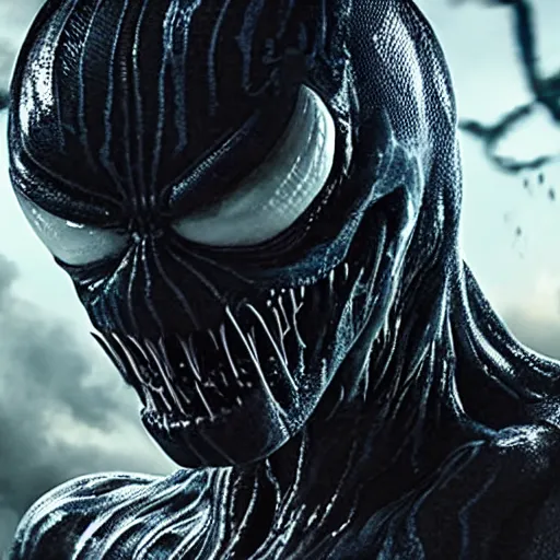 Prompt: Mackenzie Gray as Eddie Brock from Venom (2018), 4k, insanely detailed, fangs