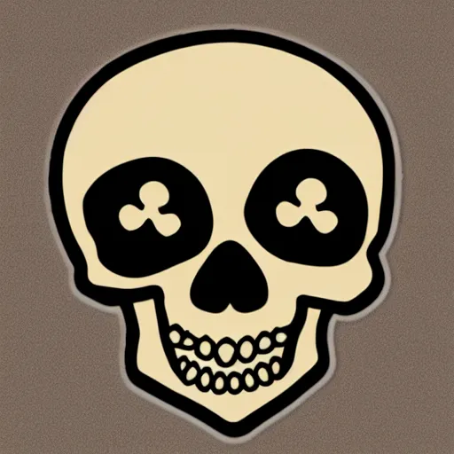 Image similar to adorable skull sticker