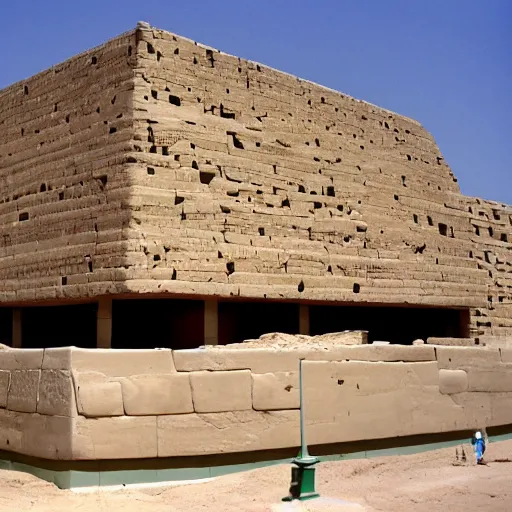 Prompt: mac donalds building in ancient egypt