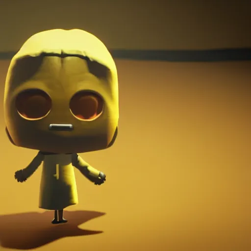 Image similar to quentin tarantino in the video game little nightmares, unity render