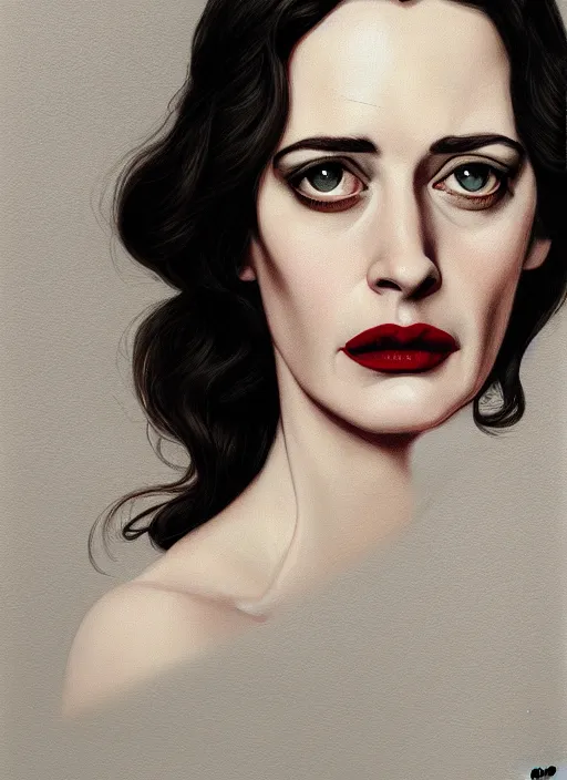 Image similar to twin peaks movie poster art, portrait of eva green, from scene from twin peaks, clean, simple illustration, nostalgic, domestic, highly detailed, digital painting, artstation, concept art, smooth, sharp focus, illustration, artgerm, donato giancola, joseph christian leyendecker, wlop