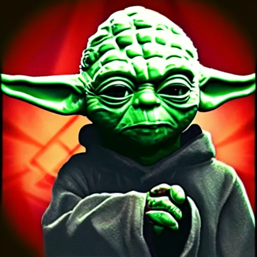 Image similar to yoda in a rockband