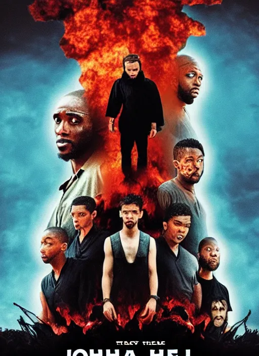 Prompt: Joshua goes to hell: The Movie, cover art