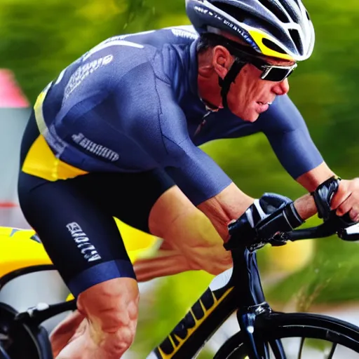 Prompt: Lance Armstrong falling off his bike, 8k image, clear skin, hyper detailed, cinematic, micro detailed