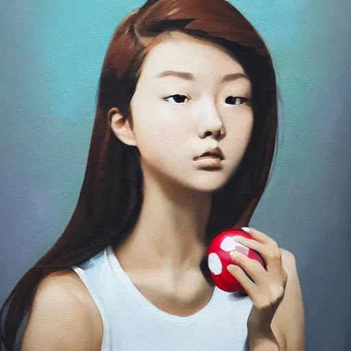 Image similar to a high detail portrait of high school girl by makoto sinkai, in simple background, CLIP STADIO, mad painting