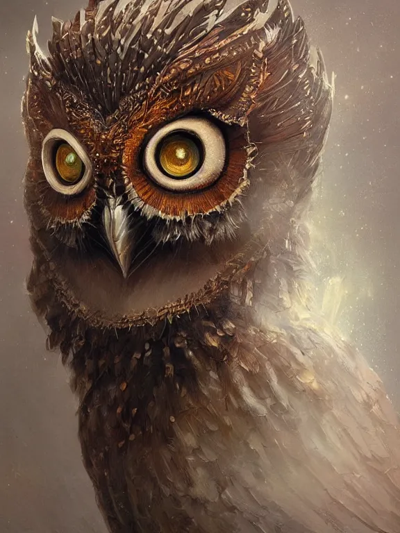 Image similar to a ultradetailed beautiful concept art of a an intricate wooden mask of an owl painted with beautiful colors, but the mask seems to hide some dark secret, concept art, high resolution 4 k, by tom bagshaw, greg rutkowski, charli bowater and artgeem