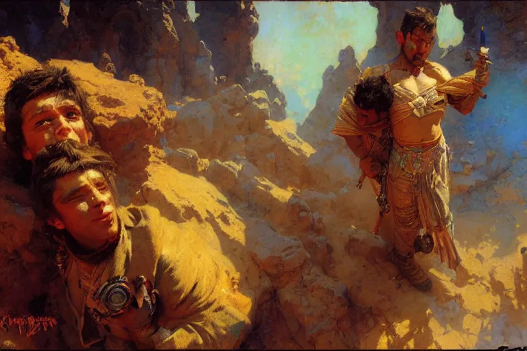 Prompt: crack bender, painting by gaston bussiere, craig mullins, j. c. leyendecker