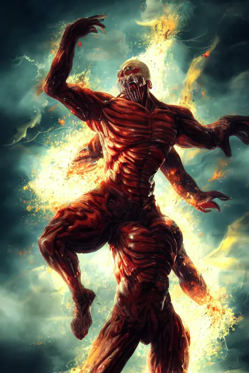 founding titan from attack on titan ( shingeki no, Stable Diffusion