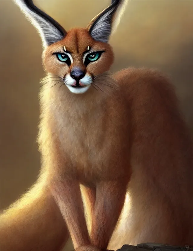 Image similar to cute fluffy caracal in a ancient greek city, wearing laurel wreath on head | | cute, key visual, realistic shaded perfect face, fine details by stanley artgerm lau, wlop, rossdraws, james jean, andrei riabovitchev, marc simonetti, and sakimichan, trending on artstation